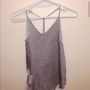 Light blue velvety tank top